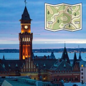 Stadsvandring med karta i helsingborg