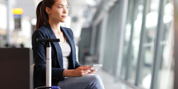 Resenär på Malmö Airport